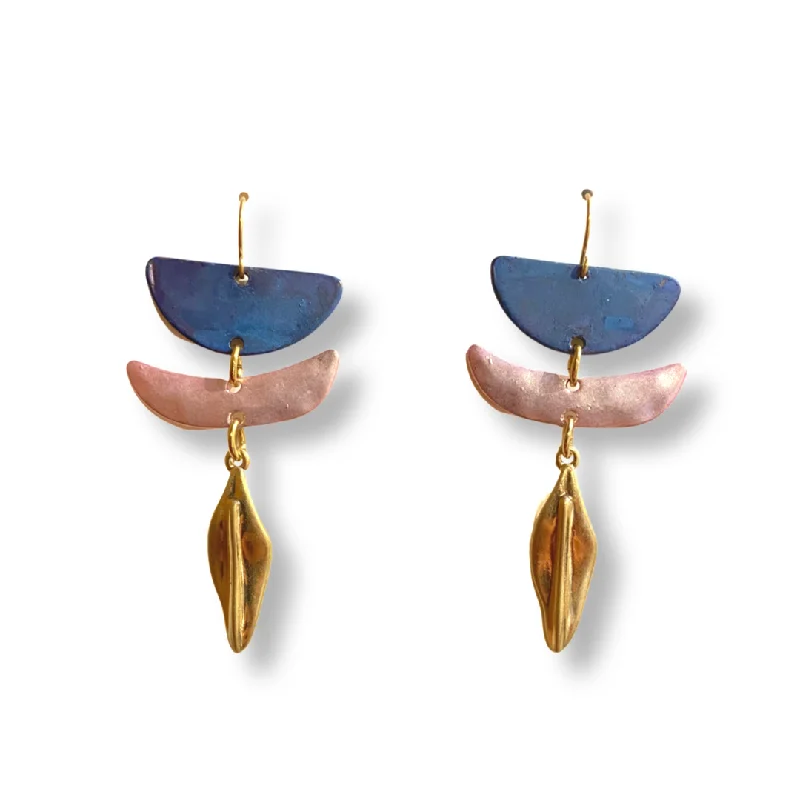 Artistic Gemstone Earrings-Krista Geovana Dangle Earrings