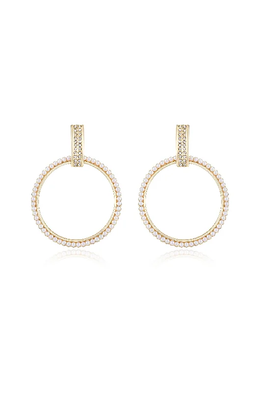 Unique Dangle Earrings-Classic Crystal Round Earrings