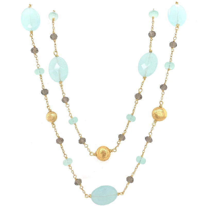 Vintage Charm Necklace-Chalcedony topaz