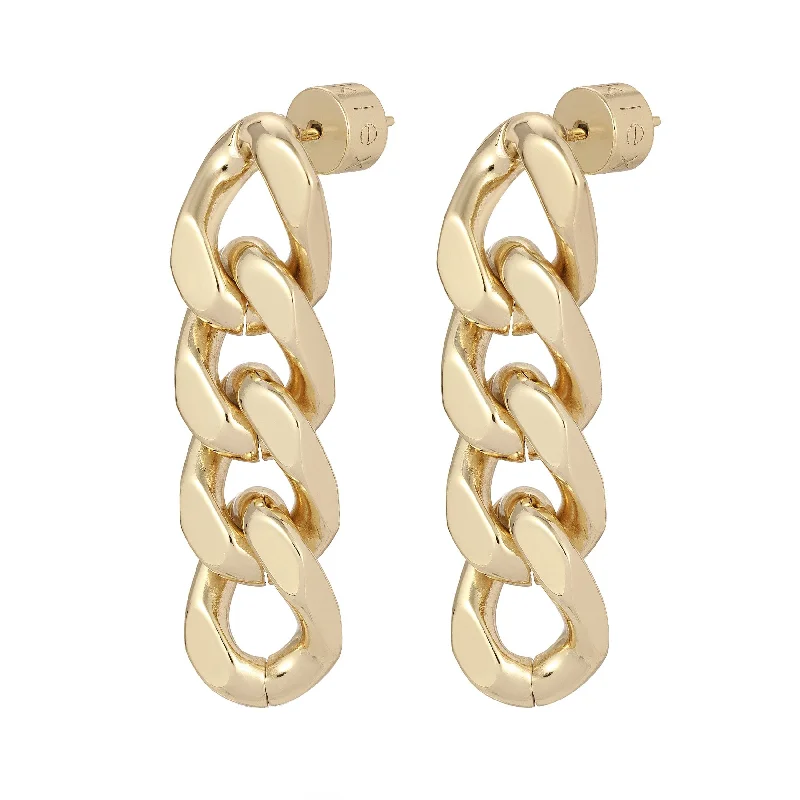 Diamond Hoop Earrings-Taraji 4 Link Drop Earrings