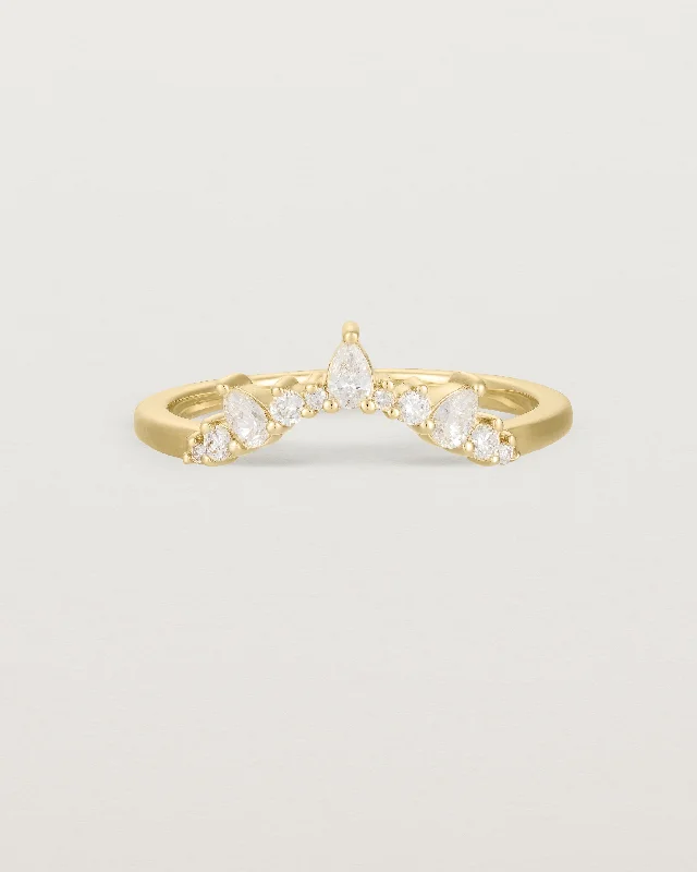 White Gold Wedding Ring-Odette Crown Ring | Fit Ⅲ