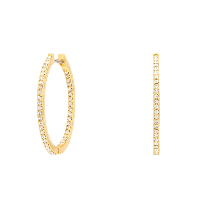 Statement Earrings for Parties-Baby Liv Hoops in Gold