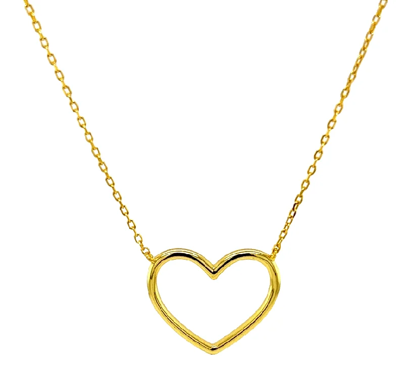 Trendy Pendant Necklace-"CLASSIC OPEN HEART" Necklace