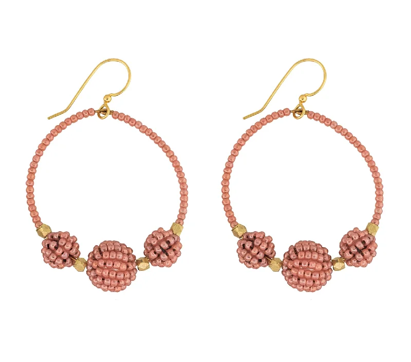 Heart Shaped Earrings-<br>The Uptown Girl Hoops <br> Terracotta