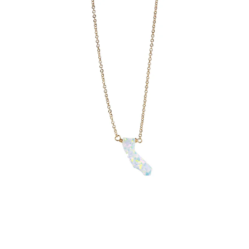 Custom Star Necklace-bara boheme | "CALIFORNIA" Opal Necklace