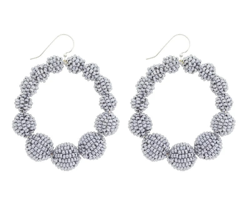 Floral Hoop Earrings-<br>The Olivia Hoop <br> Pixie