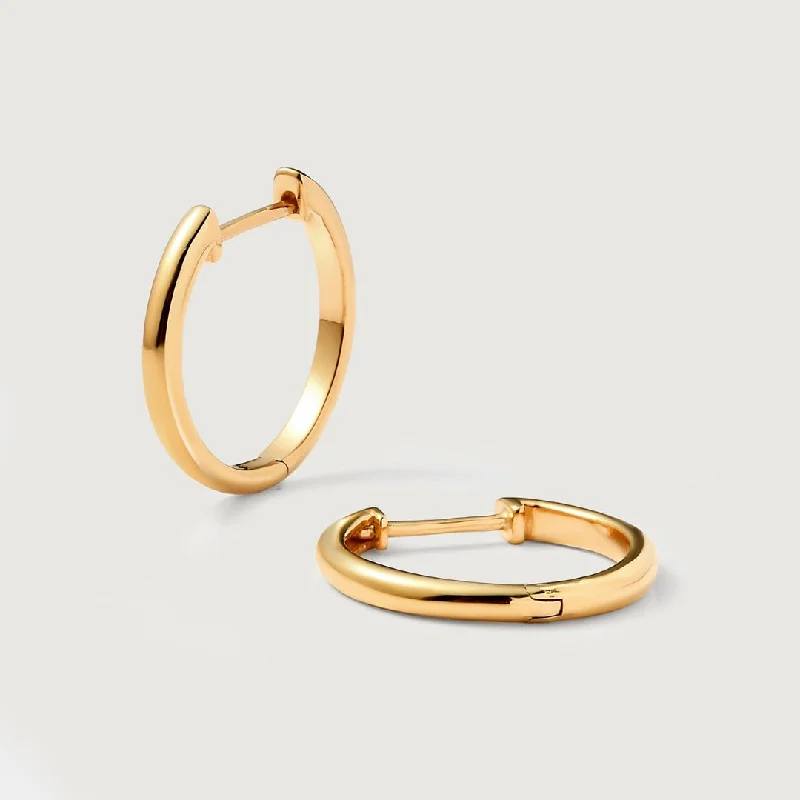 Antique Gold Earrings-Molto Luxe Huggie Hoop Earrings