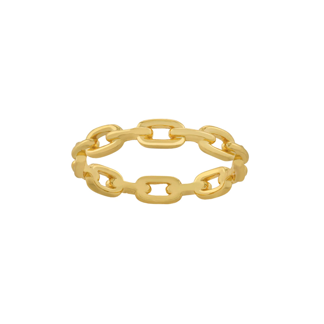 Large Gold Ring-Thin Link Ring