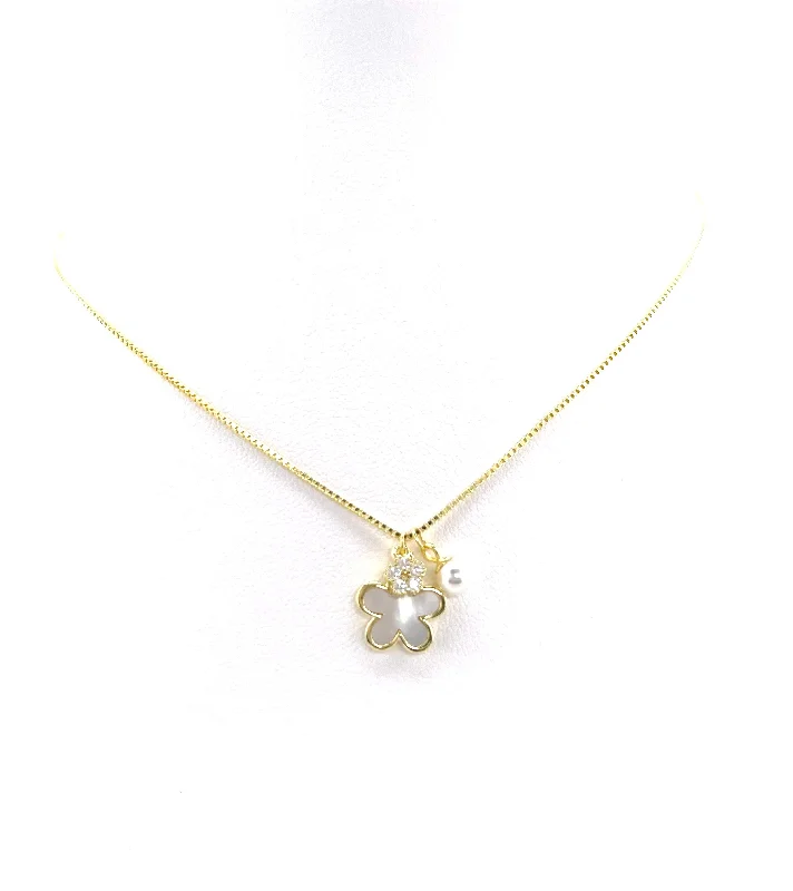 Silver Pendant with Diamonds-Porscha Necklace