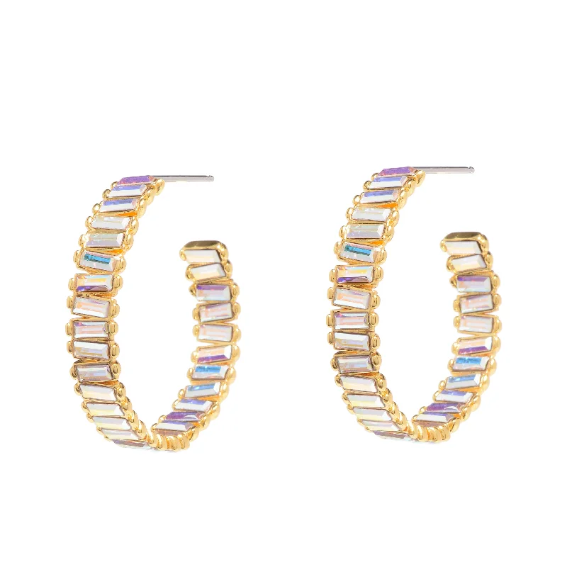 Pearl Drop Earrings-Baby Serena Hoops in Gold Unicorn