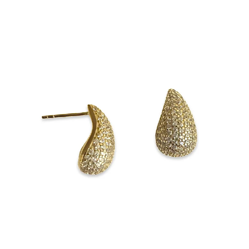 Handmade Drop Earrings-Raindrop Teardrop Studs