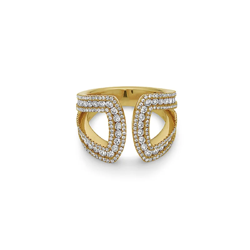 Luxury Wedding Ring-Gold Collection Diamond U Ring