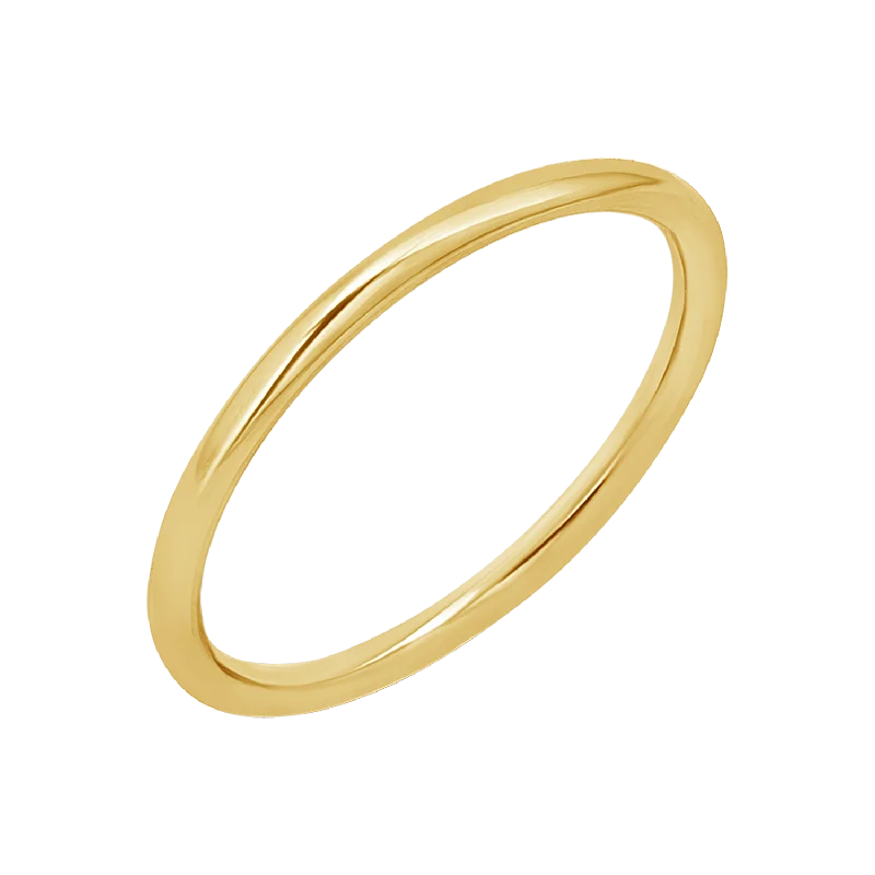 Handcrafted Wedding Band-1.6mm Round Wire Stacking Band