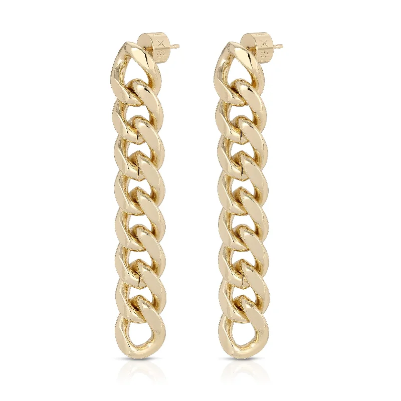 Chunky Drop Earrings-Valentina 8 Link Drop Earrings