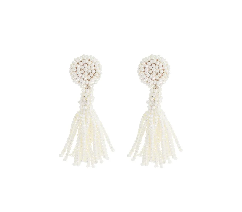 Pearl Earrings for Weddings-<br>The Petite Finley Earring <br> Cream