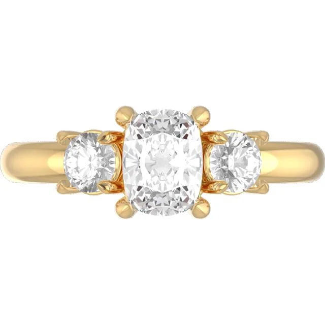 Women’s Custom Engagement Ring-Bespoke Diamond Engagement Ring In 18K Yellow Gold - NC