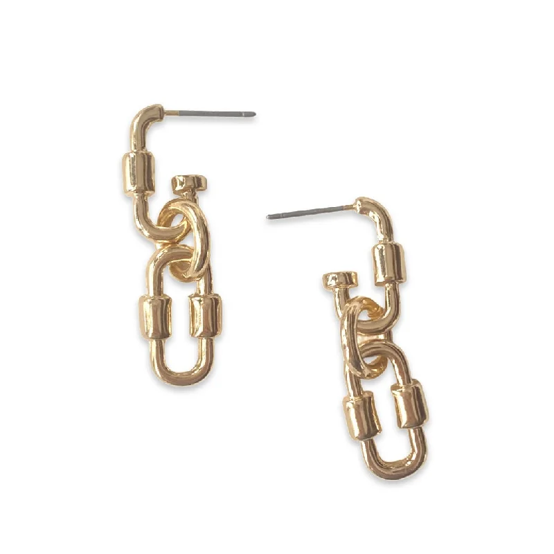 Artistic Designer Earrings-Chain Pipe Earrings