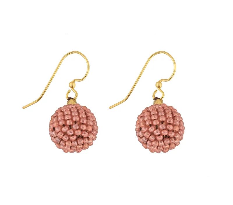 Silver Stud Earrings-<br>The Bauble Earring <br> Terracotta