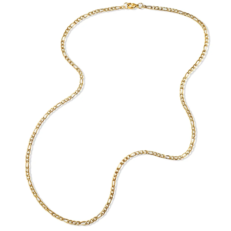 Birthstone Silver Necklace-Alaia Figaro Chain Necklace