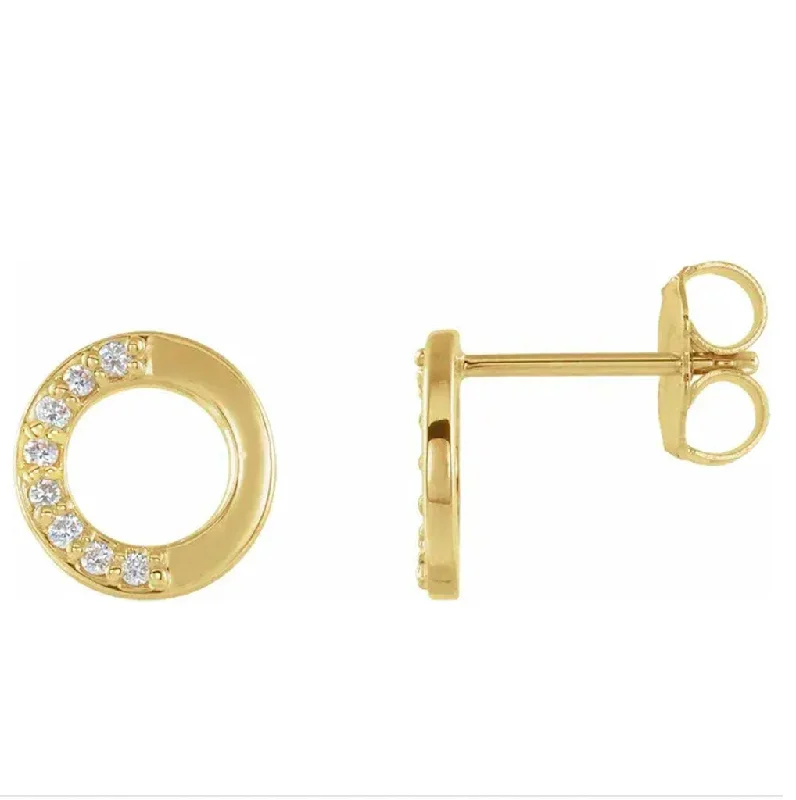 Multi-Layer Earrings-14k Half Circle Posts (E1739KY)