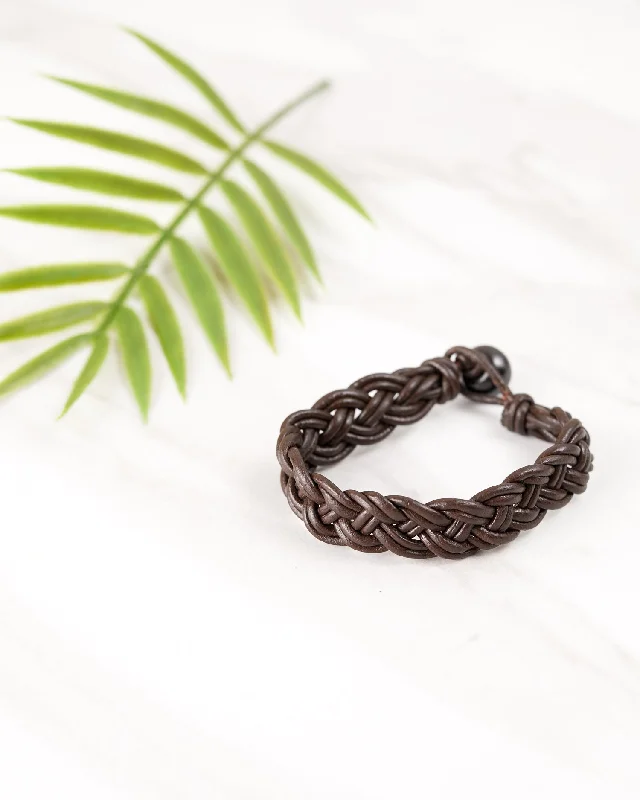 Men’s Engraved Bracelet-Braided Beauty Bracelet