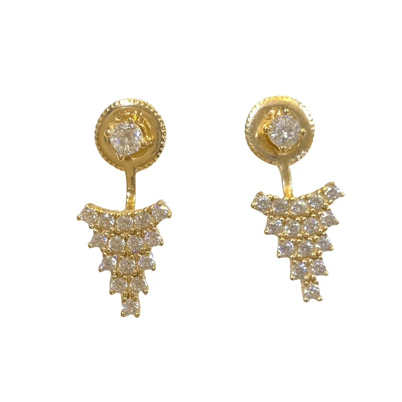 Shiny Stud Earrings-Jacklyn Spike Jacket