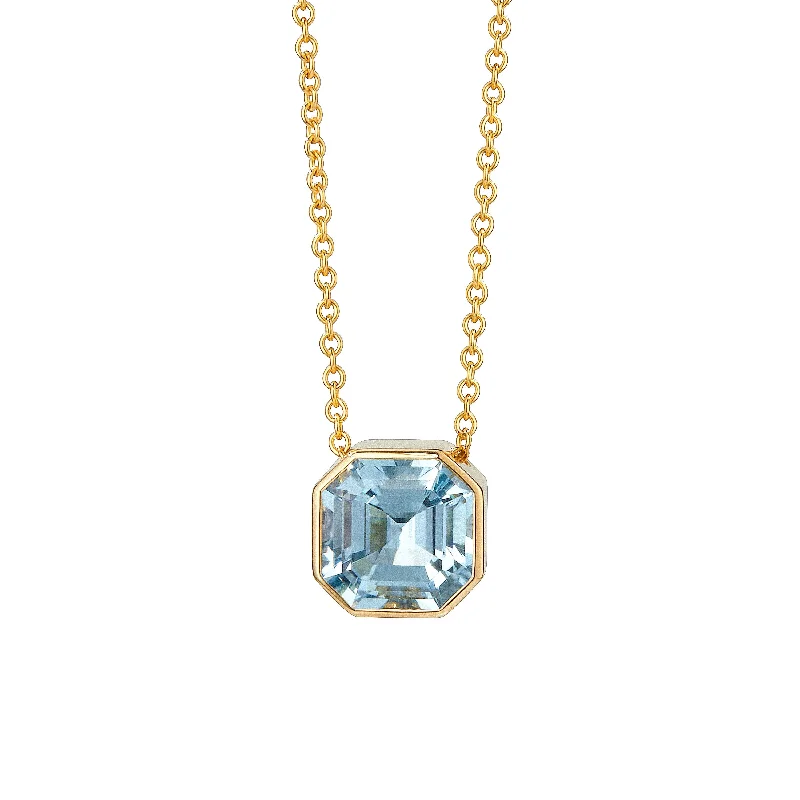 Heart Shaped Necklace-Asscher Cut Necklace