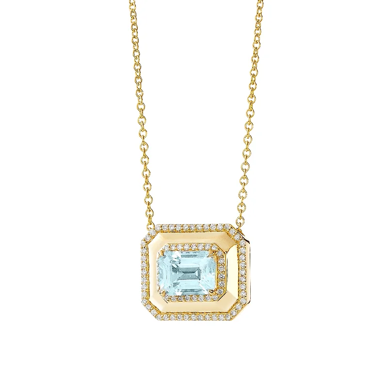 Diamond Solitaire Necklace-Diamond Geometrix Necklace