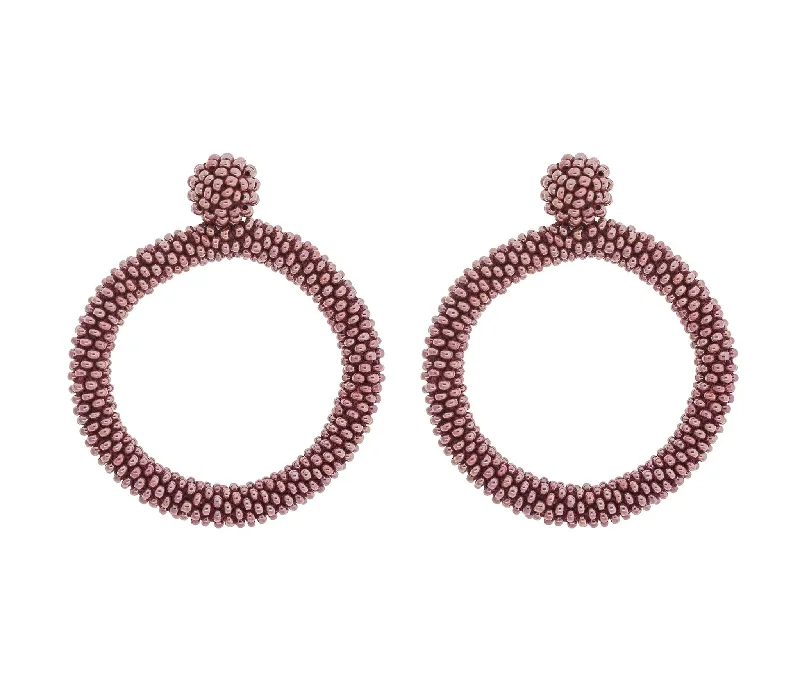 Silver Chandelier Earrings-<br>The Roll-On® Hoop <br> Mulberry