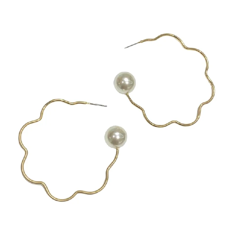 Long Dangling Earrings-Pearlea Hoops