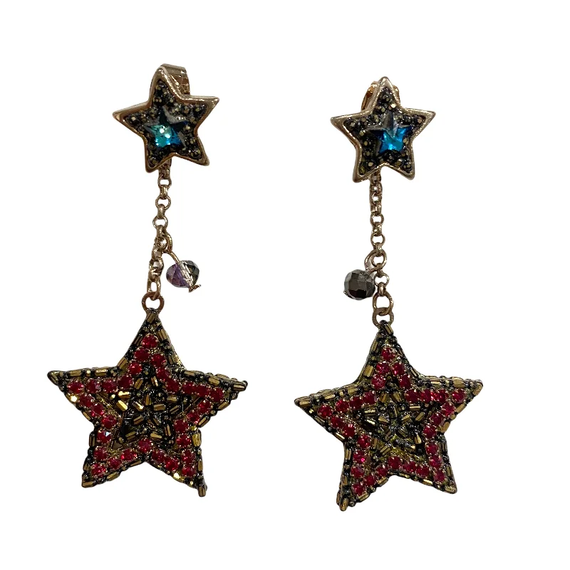 Elegant Evening Earrings-Kory Dangle Star Earrings