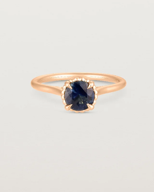 Unique Promise Ring-Thea Round Solitaire | Australian Sapphire