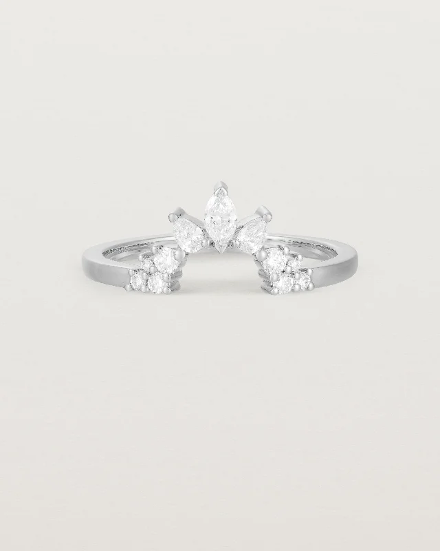 Platinum Wedding Band-Thalia Crown Ring | Fit Ⅱ