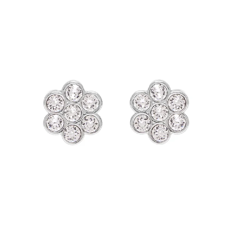 Fashion Earrings for Teenagers-Libby Studs in Rhodium