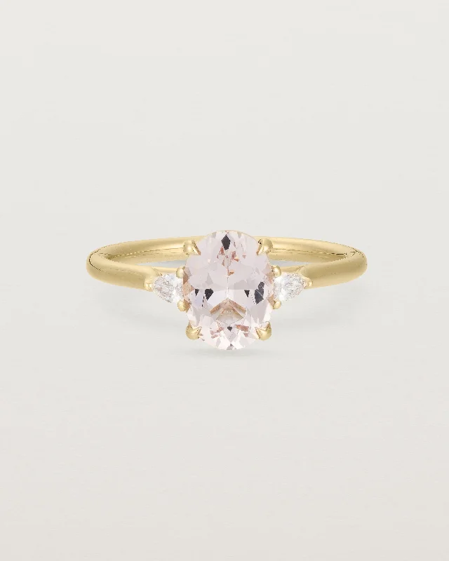 Customizable Engagement Ring-Delphine Ring | Morganite & Diamonds