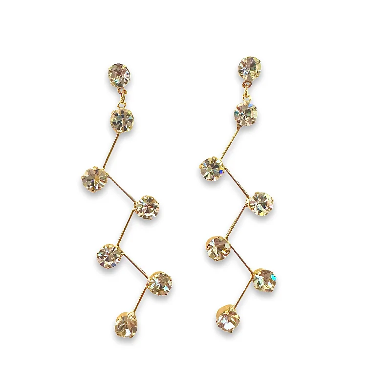 Bright Silver Earrings-Krista Atom Drop Earrings