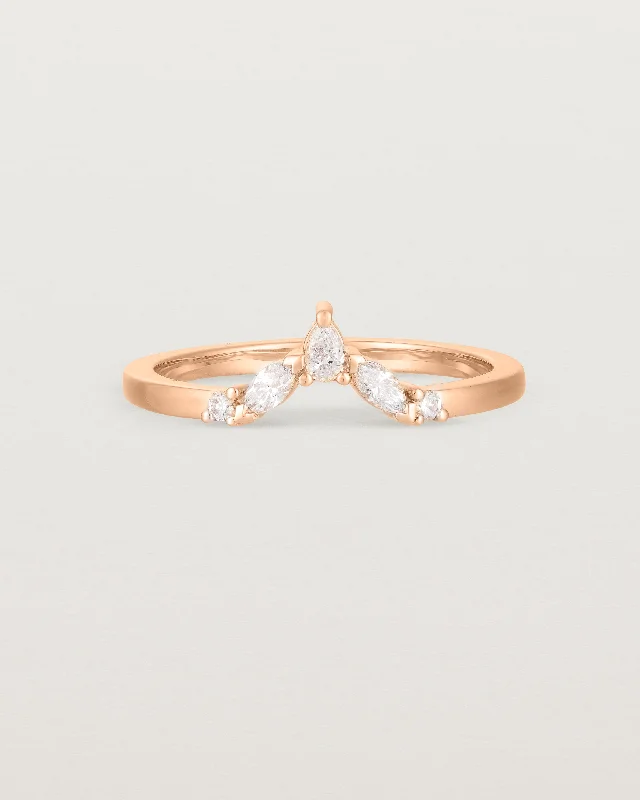 Rose Gold Wedding Ring-Meia Crown Ring | Fit Ⅰ