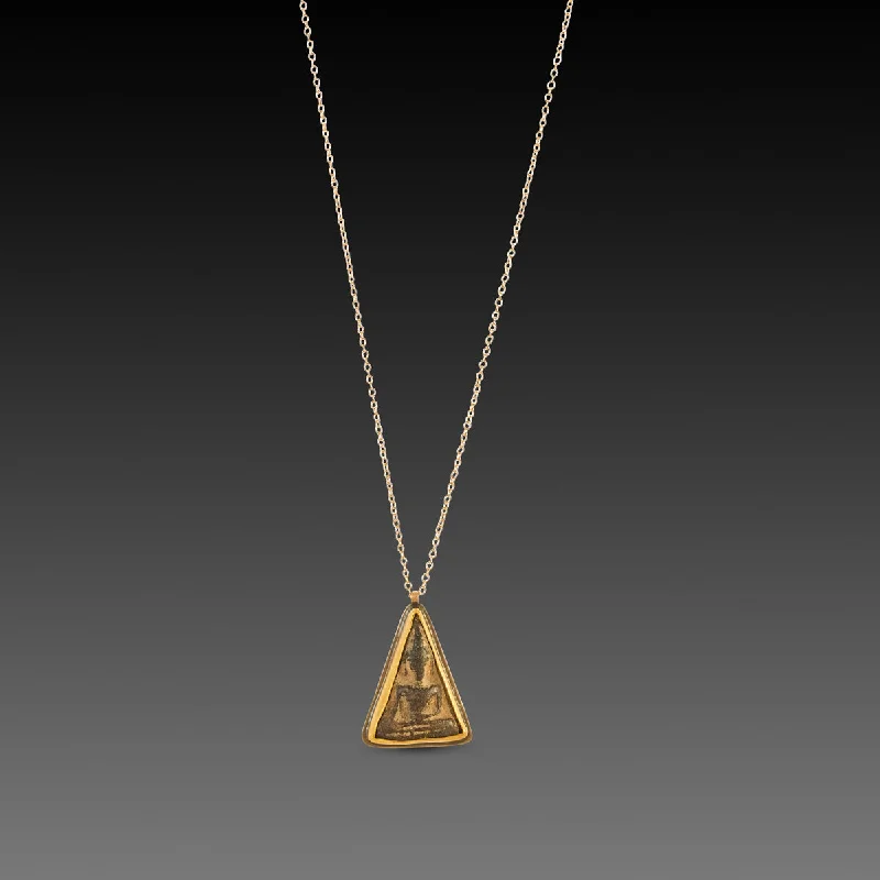 Custom Gold Necklace-Delicate Buddha Amulet