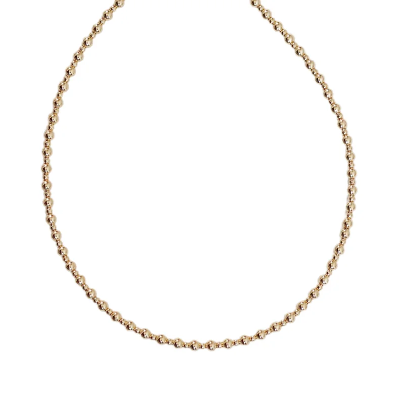 Beaded Choker Necklace-"NICOLE" 14k gold-filled beaded Choker/Necklace