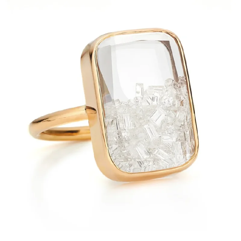 Handcrafted Engagement Ring-Moritz Glik 'Ten Fourteen' Diamond Shaker Ring