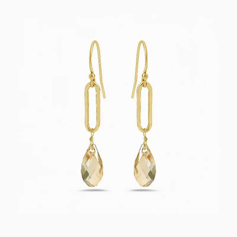 Pearl Earrings for Weddings-CHAMPAGNE DROP EARRINGS