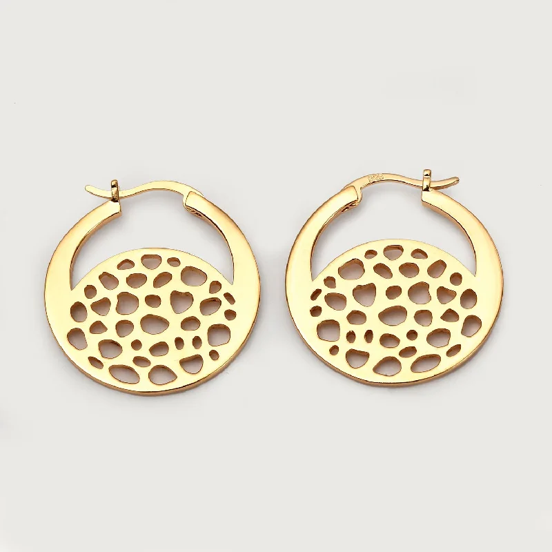 Bold Statement Earrings-Allegro Disc Hoop Earrings