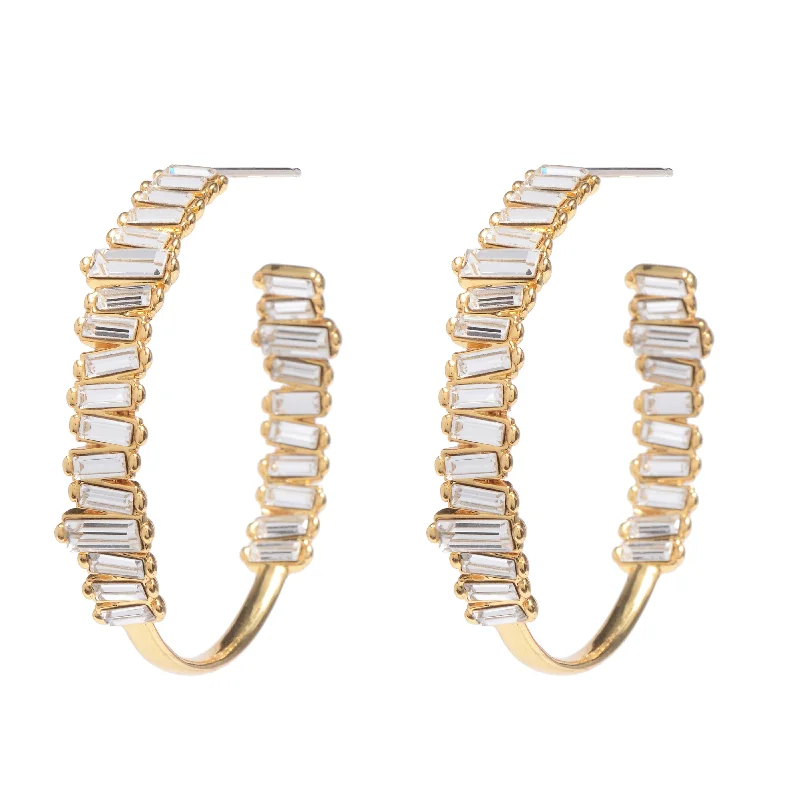 Chic Hoops for Women-Serena Hoops in Gold