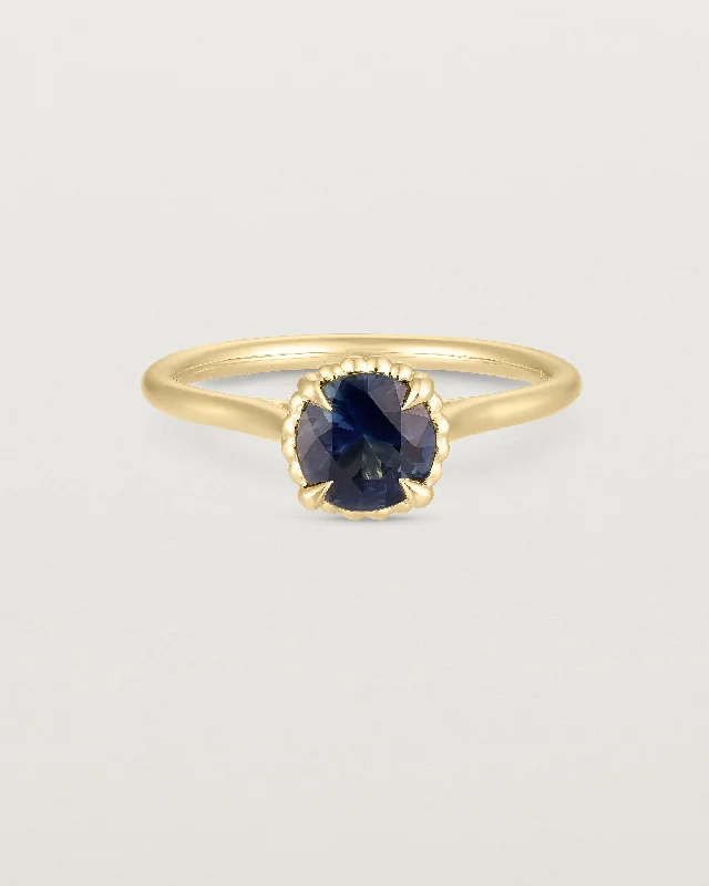 Engagement Ring with Side Stones-Thea Round Solitaire | Australian Sapphire