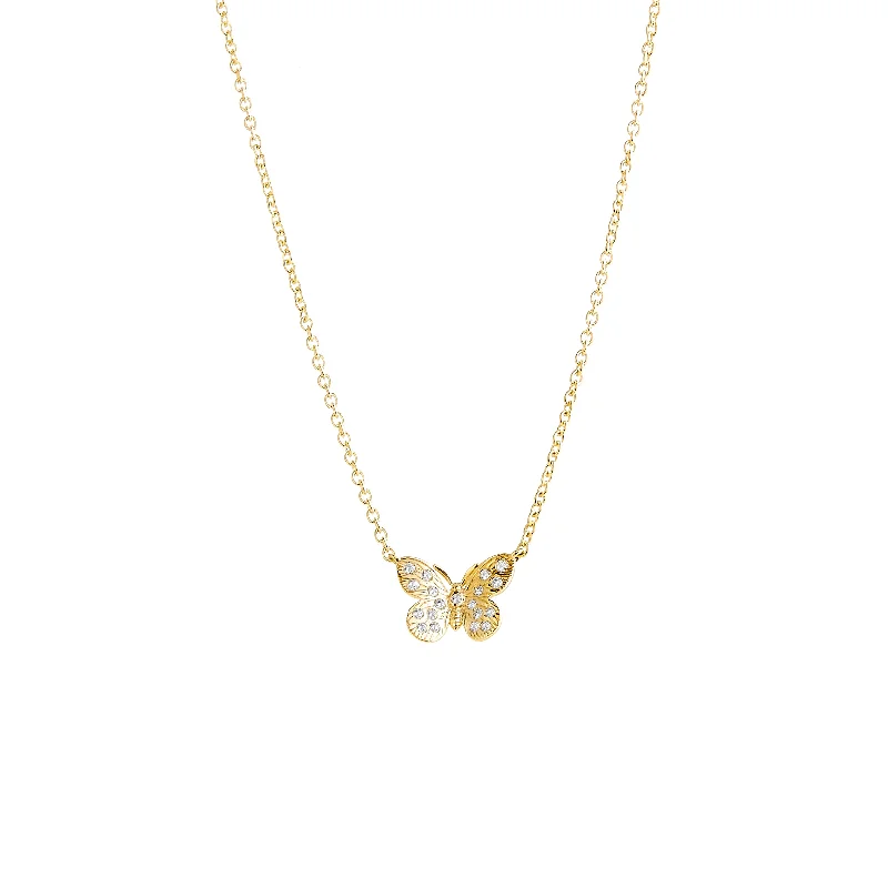 Modern Bar Necklace-Gold Butterfly Necklace