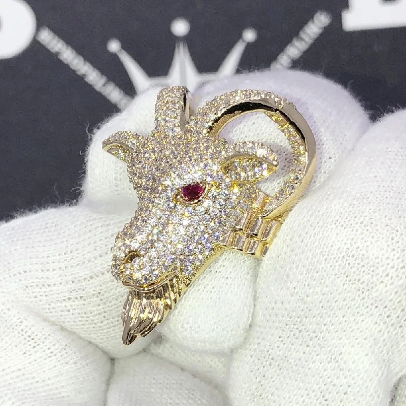 Vintage Diamond Wedding Ring-GOAT Iced Out Hip Hop Bling Ring