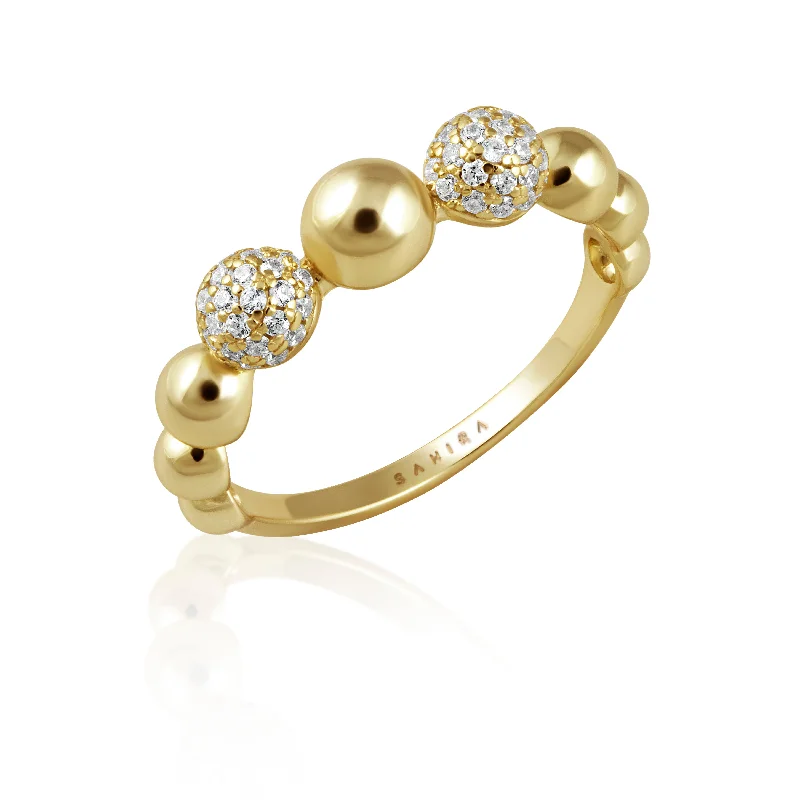 Gold Wedding Band for Women-Bella Pave Ring