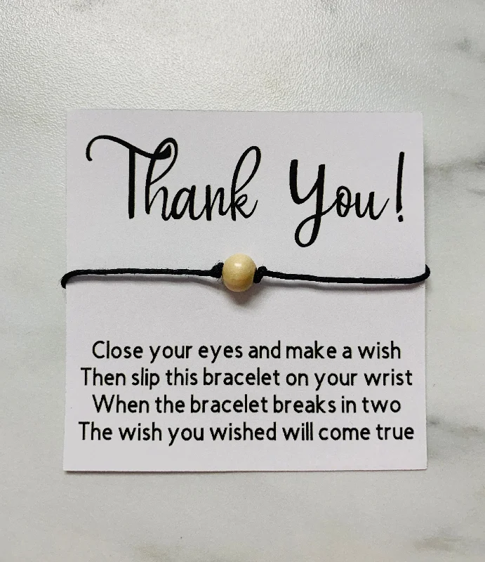 Stackable Bracelet Set-Wish Bracelet - Thank You