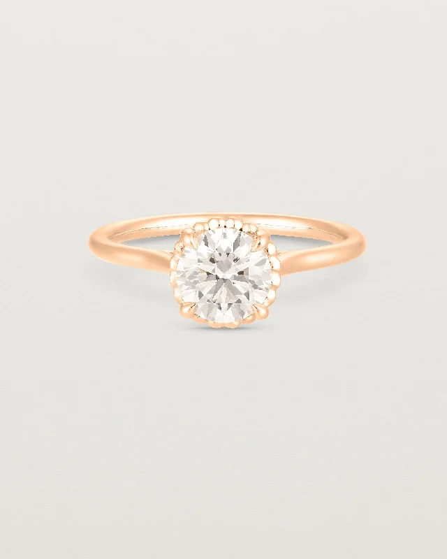 Handmade Silver Ring-Thea Round Solitaire | Laboratory Grown Diamond