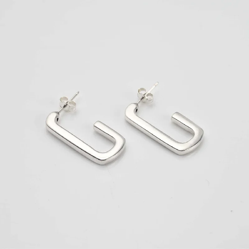 Simple Silver Stud Earrings-Taffy J Luxe Hoops